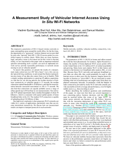A Measurement Study of Vehicular Internet Access