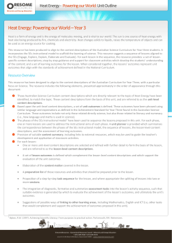 Heat Energy: Powering our World &ndash; Year 3