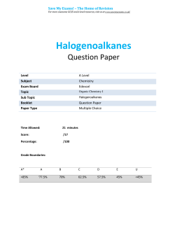 Halogenoalkanes - SAVE MY EXAMS!