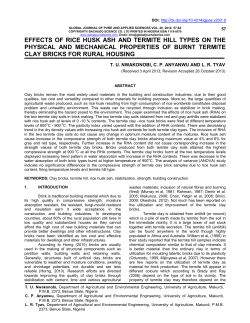 effects of rice husk ash and termite hill types on the
