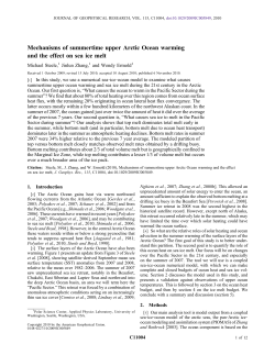 Mechanisms of summertime upper Arctic Ocean warming and the