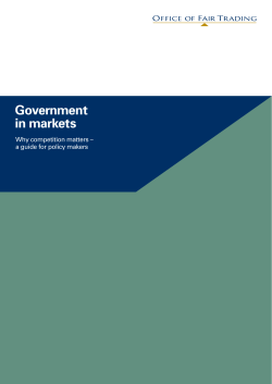 Government in markets - Office of Fair Trading