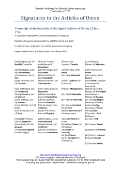 Signatures to the Articles of Union