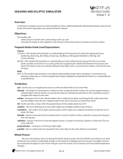 seasons and ecliptic simulator