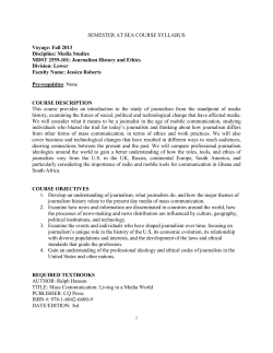 SEMESTER AT SEA COURSE SYLLABUS