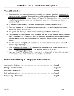 Picket Post Paddle Court Reservation System