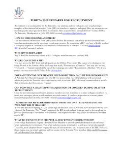 PI BETA PHI PREPARES FOR RECRUITMENT