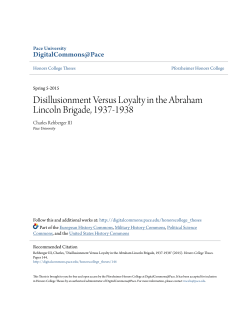 Disillusionment Versus Loyalty in the Abraham Lincoln Brigade