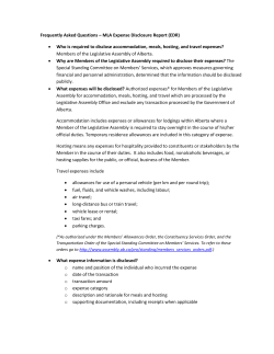 MLA Expense Disclosure Report - Legislative Assembly of Alberta