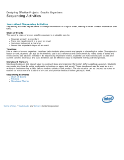 Intel Education: Designing Effective Projects: Graphic Organizers