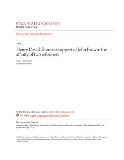 Henry David Thoreau`s support of John Brown