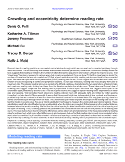 Crowding and eccentricity determine reading rate