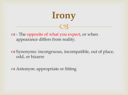 a Irony