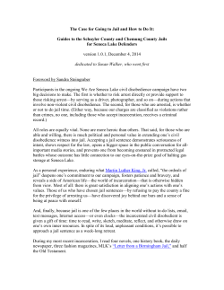 The Case for Going to Jail and How to Do It: Guides to the Schuyler