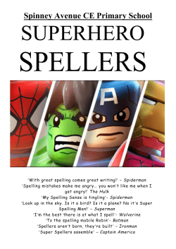 Super Hero spelling pack