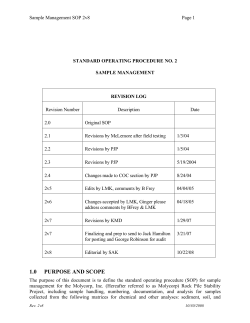 standard operating procedure no. 2 sample