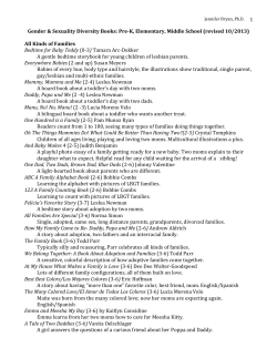 Gender and Sexual Diversity Books for Pre