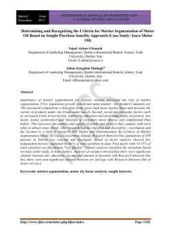 Determining and Recognizing the Criteria for Market Segmentation