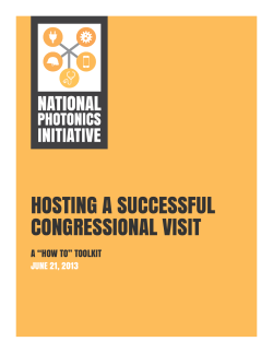 hosting a successful congressional visit