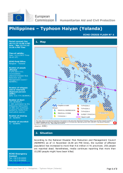Philippines &ndash; Typhoon Haiyan (Yolanda)