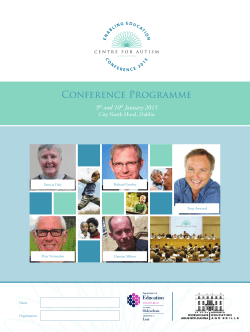 Conference Programme - Middletown Centre for Autism