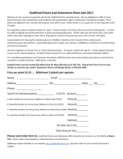 the 2017 Plant Sale Order Form