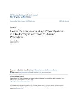 Power Dynamics in a Tea Factory`s Conversion to Organic Production