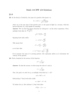 Math 113 HW #2 Solutions