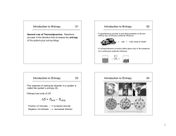 Introduction to Entropy 01 Introduction to Entropy 02 Introduction to