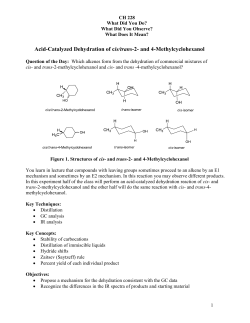 Acid-Catalyzed Dehydration of Cis/Trans-2