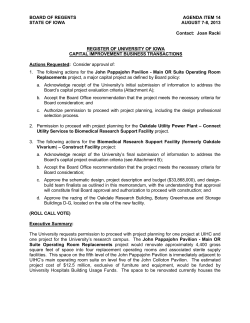 BOARD OF REGENTS STATE OF IOWA AGENDA ITEM 14