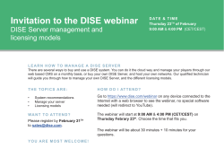 Invitation to the DISE webinar