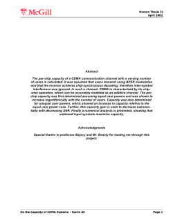 Abstract The per-chip capacity of a CDMA communication channel