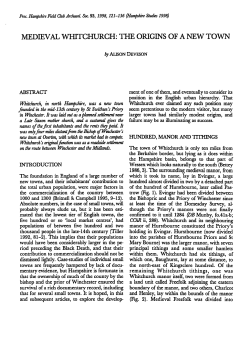 medieval whitchurch: the origins of a new town