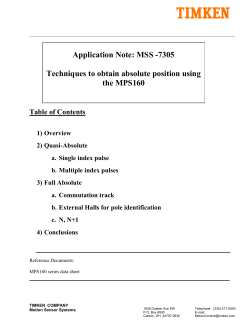 Application Note: MSS 7305