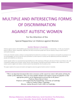 Autistic Women - Australian Autism Alliance