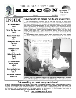 March, 2016 - St Clair Township