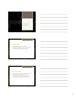 Language Enculturation