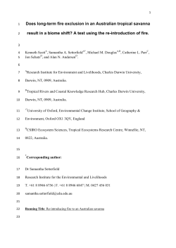 Does long-term fire exclusion in an Australian tropical savanna
