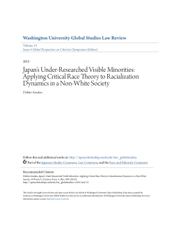 Japan`s Under-Researched Visible Minorities