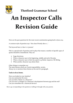 An Inspector Calls Revision Guide