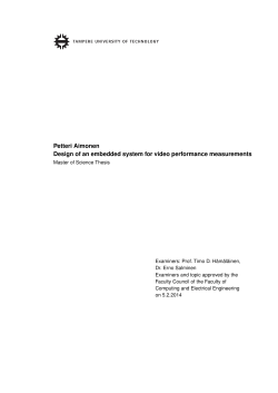 Design of an Embedded System for Video Performance