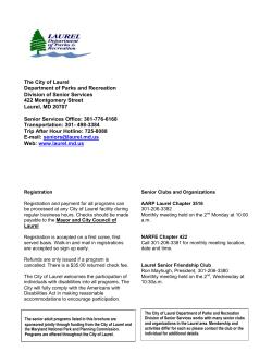 The City of Laurel Department of Parks and Recreation Division of