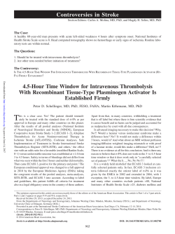 Controversies in Stroke