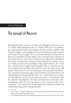 The concept of Marxism
