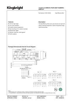 14.22mm (0.56INCH) FOUR DIGIT NUMERIC DISPLAY