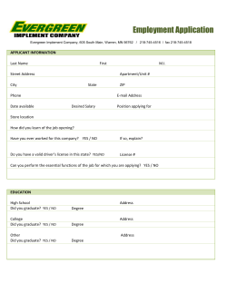 Employment Application