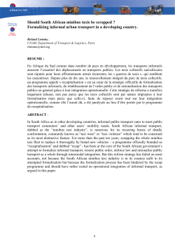 Should South African minibus taxis be scrapped