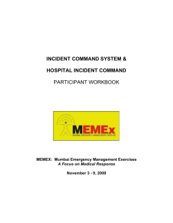 ICS Workbook - Disaster Management Department