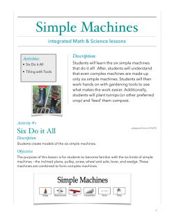 Simple Machines Lesson Plan